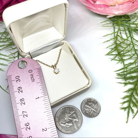 NEW⚜️Opal Dainty Golden Chain Necklace - Picture 7 of 7